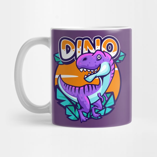 Cute Purple Dino by Harrisaputra